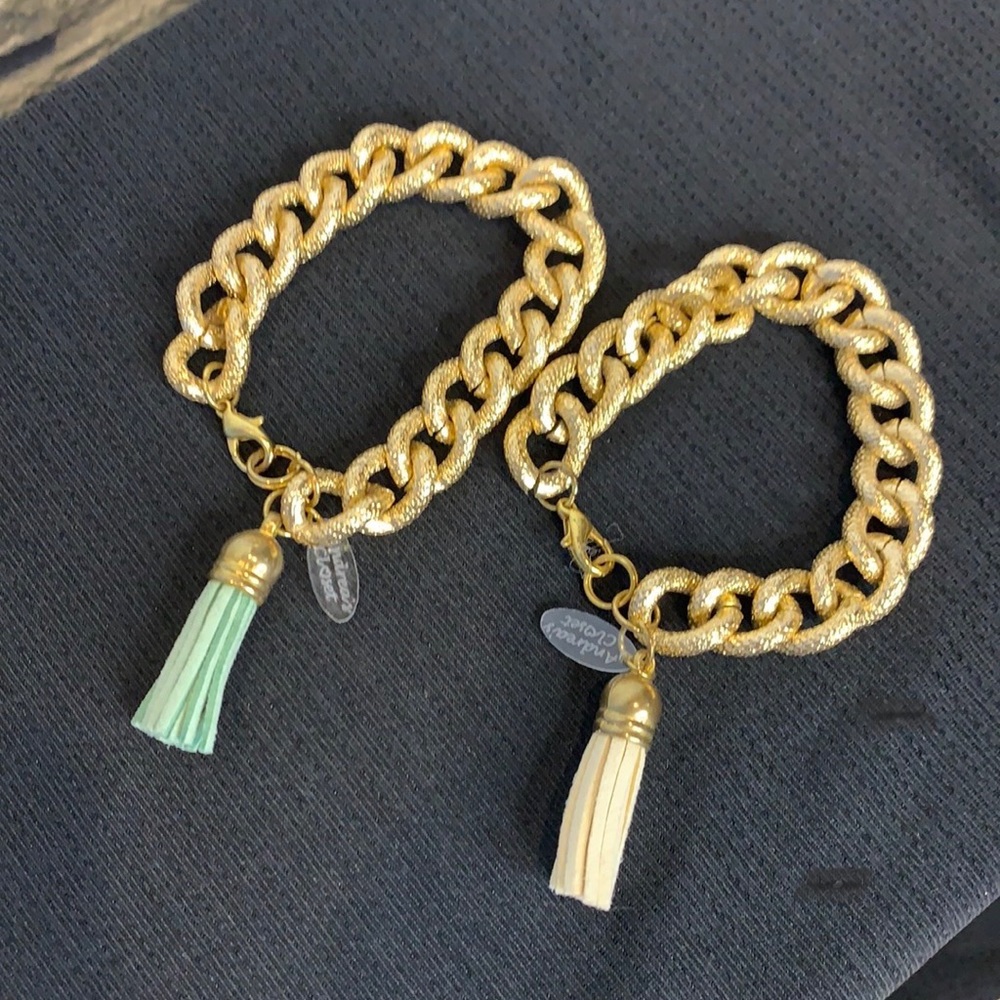 Gold Link Statement bracelets
